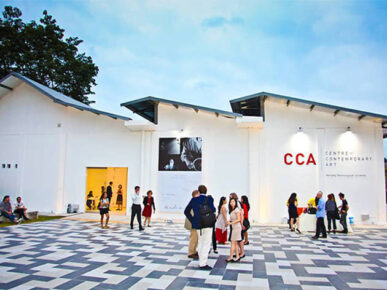 vue extérieure du centre d'art CCA à Singapore