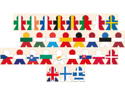 drapeaux anthropomorphe des pays de l'union européenne
